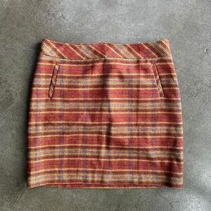 Brand New $99 Talbots Wool Women's Size 16 Plaid Midi Skirt